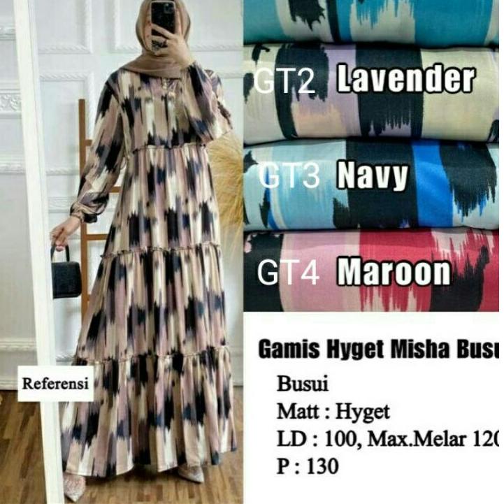 Bagus Dipakai.. Gamis  Murah /  HYGET Busui Tali Serut Samping MOTIF dy