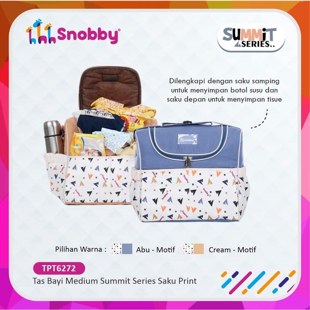 Snobby Tas Bayi Medium Saku Print Summit Series - TPT 6272