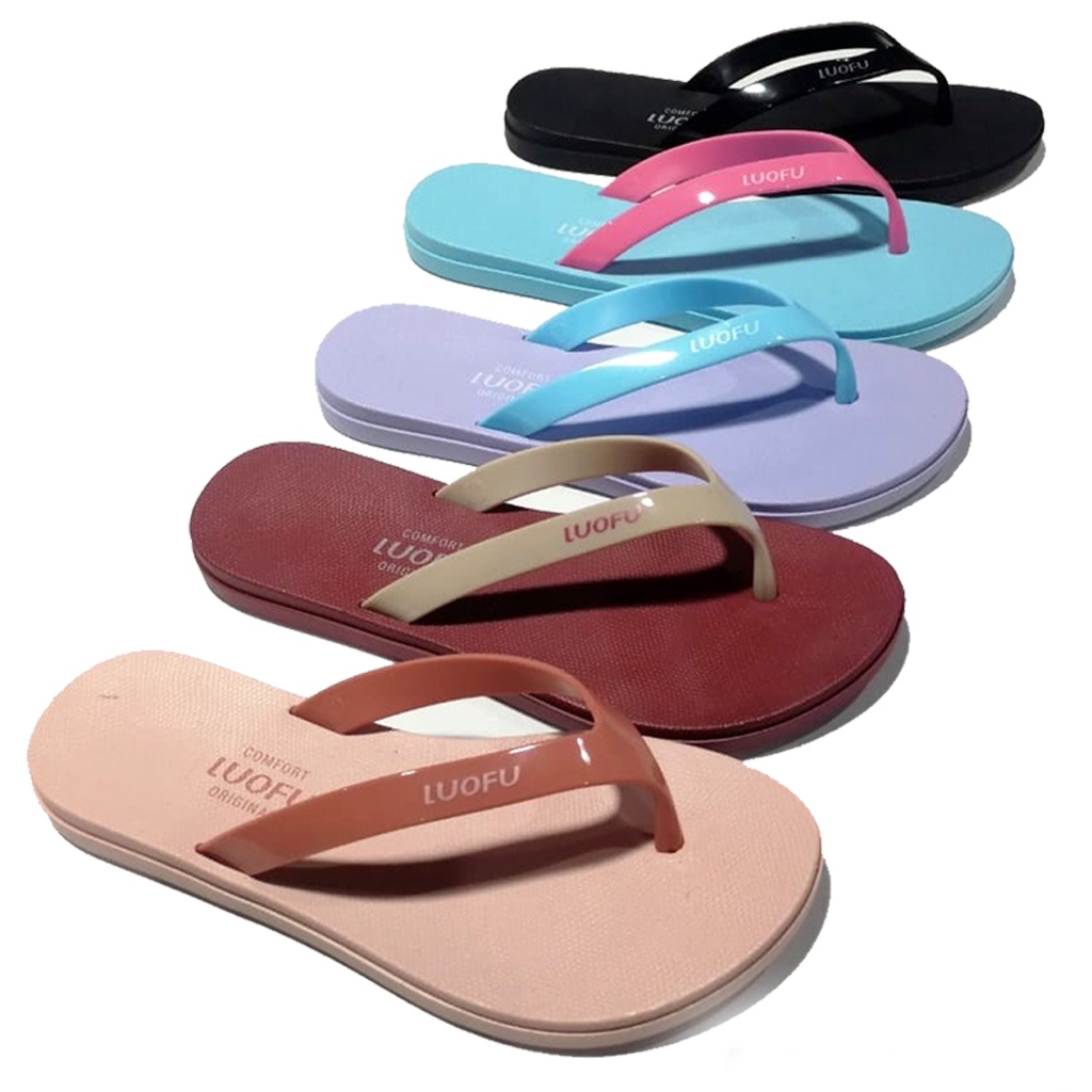 Luofu Sandal Jepit Jelly Wanita F2302 ( J6)