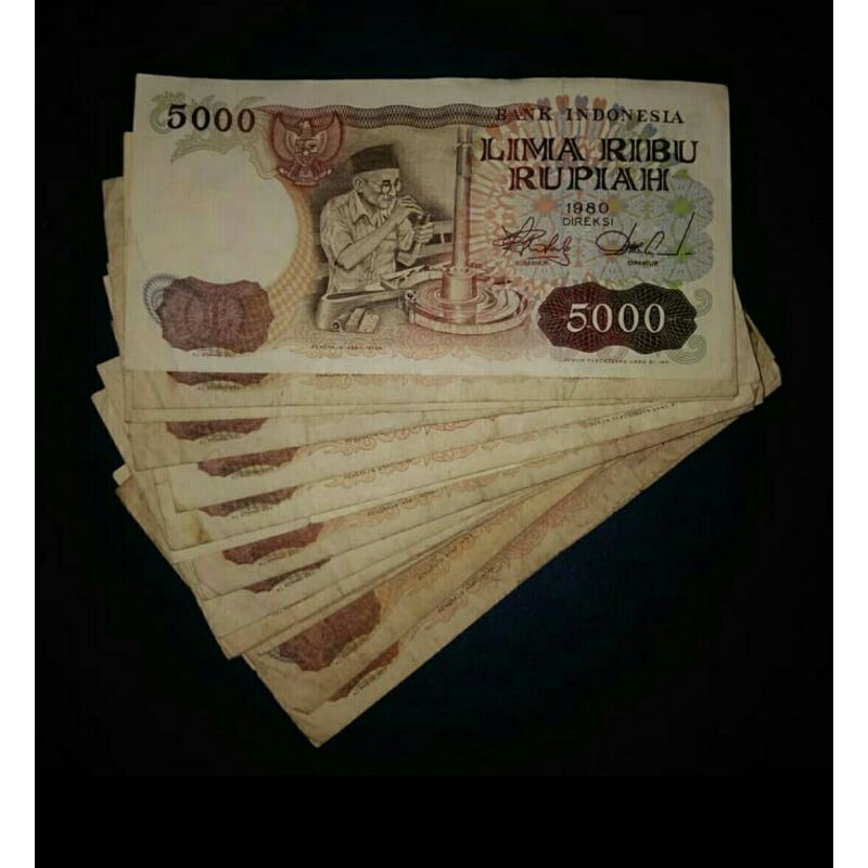 uang kuno 5000 Asah Intan VF