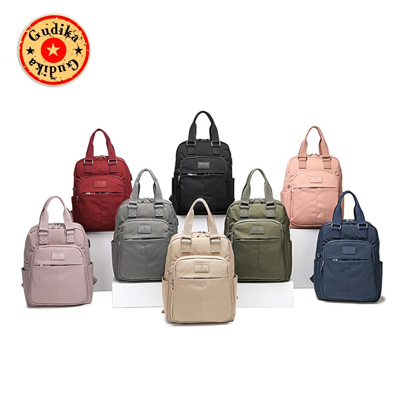 GUDIKA 5206 - Tas Ransel Laptop Wanita Kekinian Import Original Terbaru Bahan Nilon Waterproof Anti Air Premium Korea bisa muat banyak barang banyak slot kocek terlaris - tas wanita - tas cewek - tas kerja - tas laptop - rangsel - gudika bag - tas gudika-7