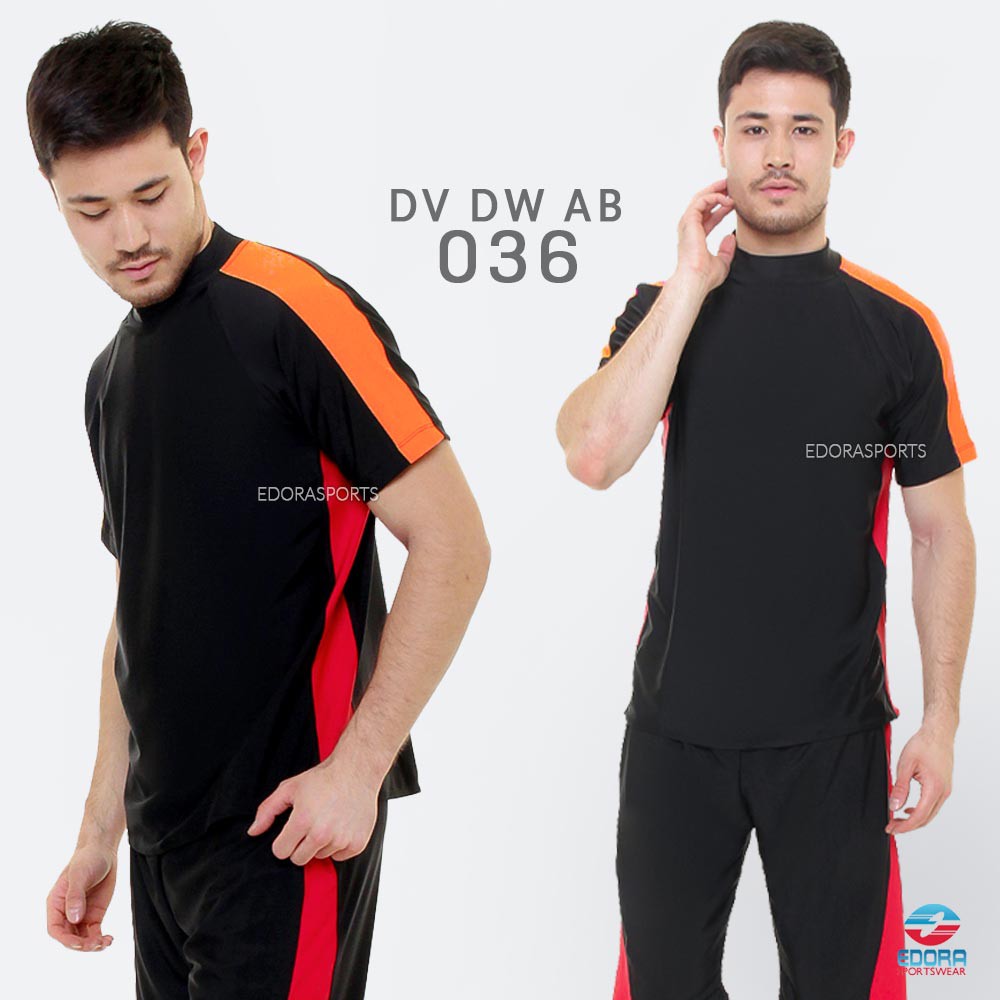 Baju Renang Pria Slim Fit Lengan Pendek DV DW AB EDORA