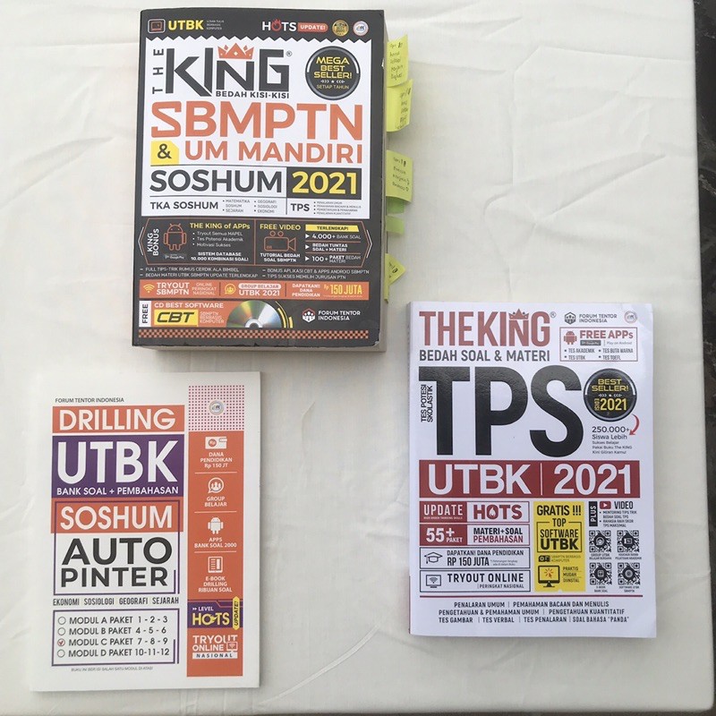 [PRELOVED] PAKET THE KING 2021 SOSHUM (SBMPTN, BEDAH TPS, dan DRILLING TKA SOSHUM)