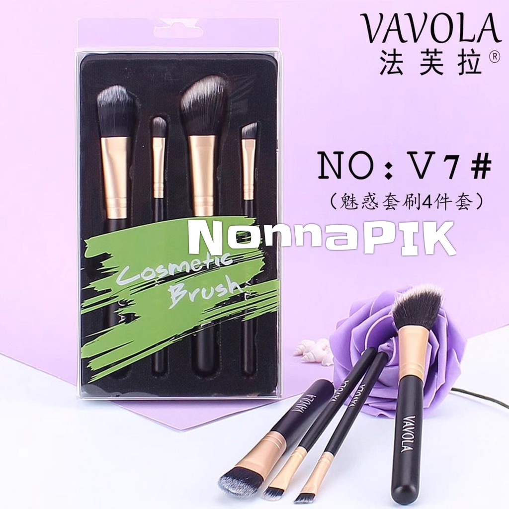 Kuas Set + Travel Box Vavola Impor Korea