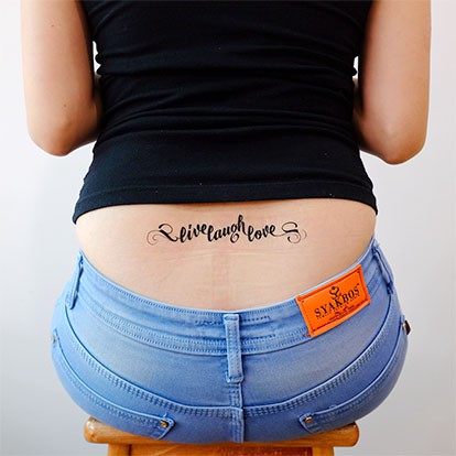 

POTATOO Live Laugh Love Temporary Tatto Sticker