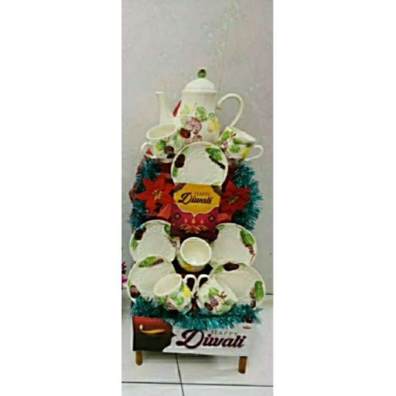 PARCEL DEEPAVALI HAPPY DEWALI GELAS SET PREMIUM FREE KARTU UCAPAN DIWALI BESTSELLER HAMPERS KADO GIF