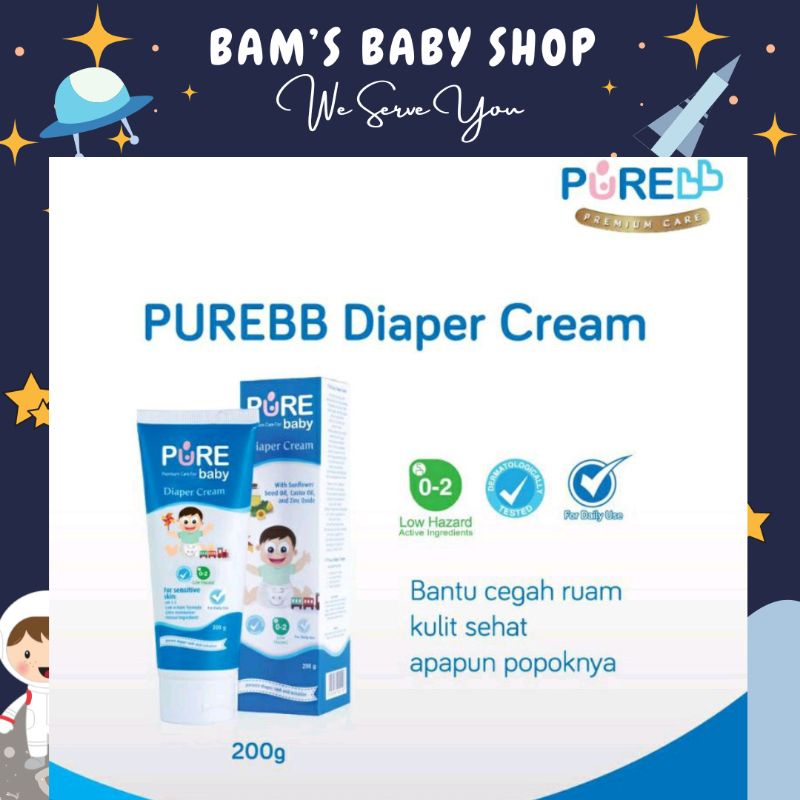 Jual [FREE BUBBLEWRAP] BAMS TERMURAH PUREBB DIAPER CREAM 200G//PUREBB ...