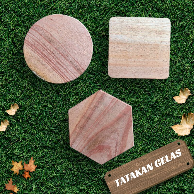 Jual Tatakan Gelas Wooden Coaster Alas Gelas Tatakan Kayu Solid Shopee Indonesia 6778