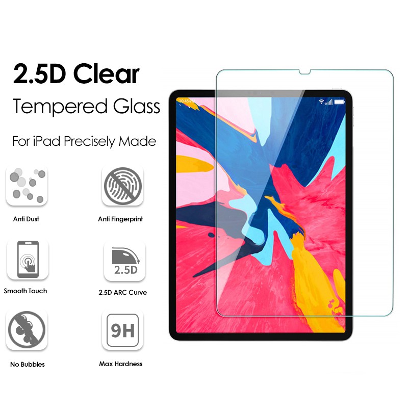 Premium iPad Screen Protector Tempered Glass iPad Air 4 Pro 2018 2020 2021 10.2|11|12.9|Air 3 | Mini 5/4 | iPad 9.7