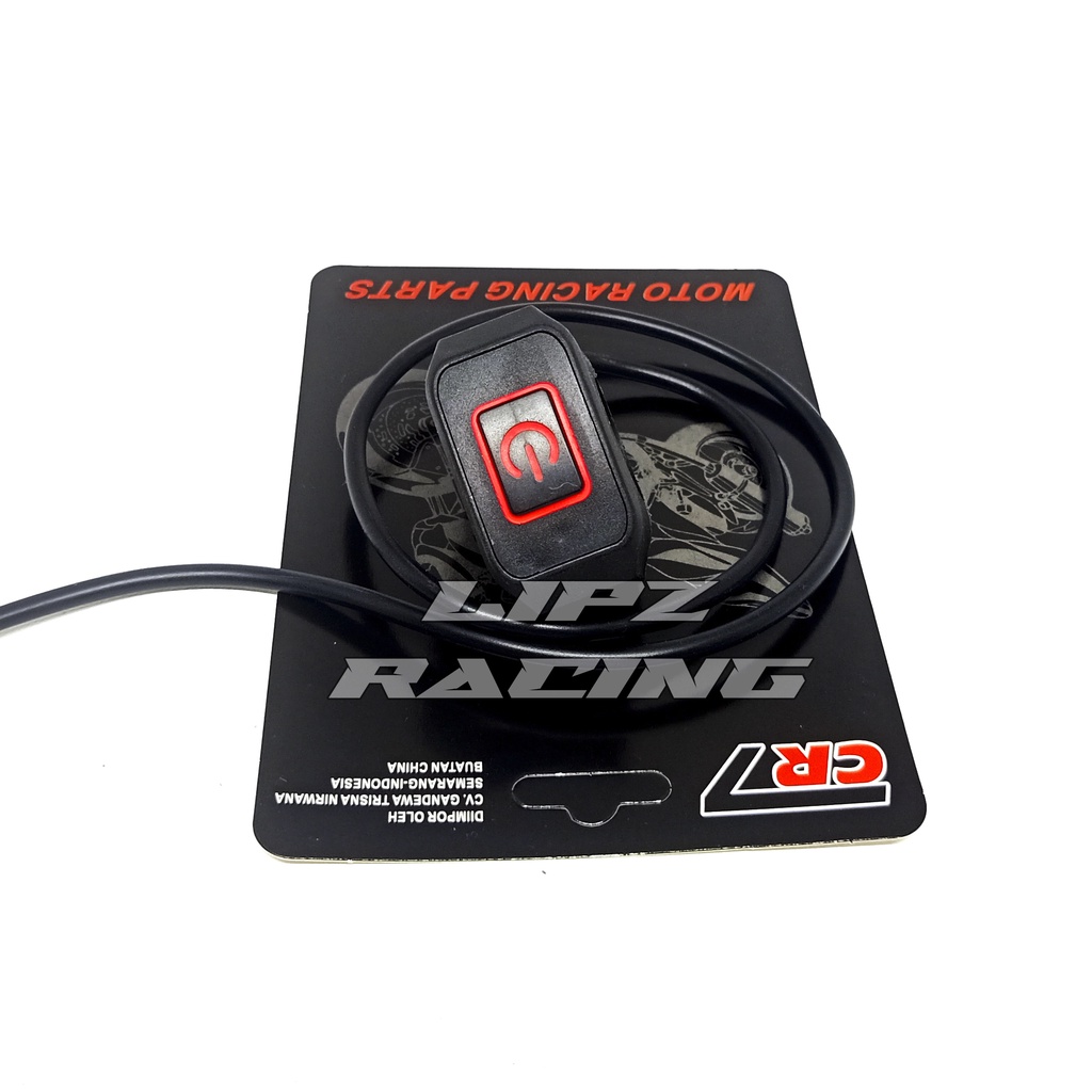 Saklar On Off Motor Lampu led power button on off led saklar stang motor adv ninja fu vixion nmax semua jenis motor bisa-merah
