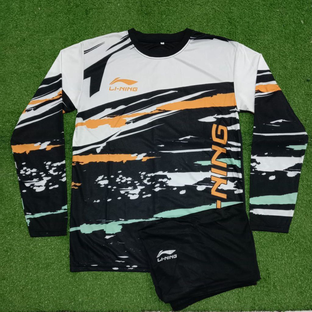 1 SET PAKAIAN OLAHRAGA PRIA KAOS LENGAN PANJANG BAJU SEPEDA BAJU KIPER PANJANG BAJU MANCING OLAHRAGA