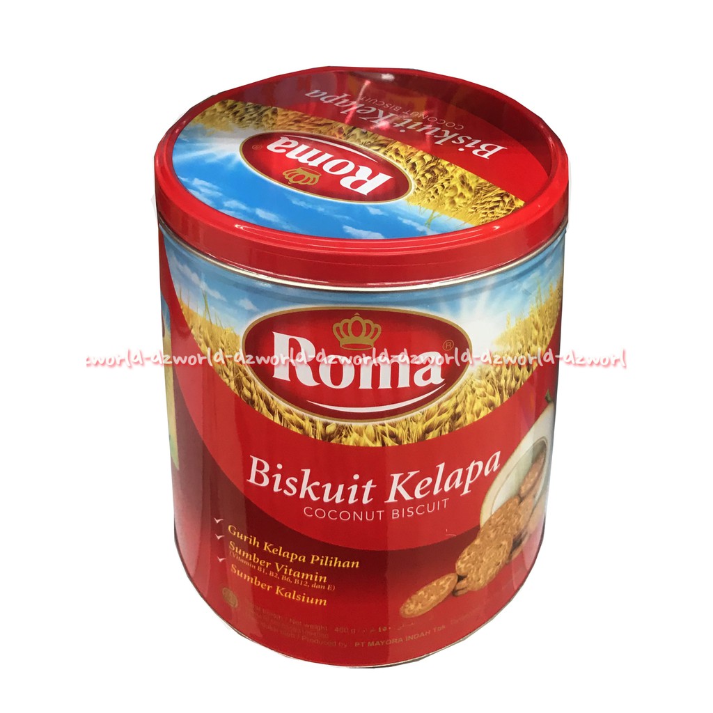 Roma Biskuit Kelapa Coconut Biscuit 450gr Biskuit Kue Roma Kelapa Roma Kaleng Romma