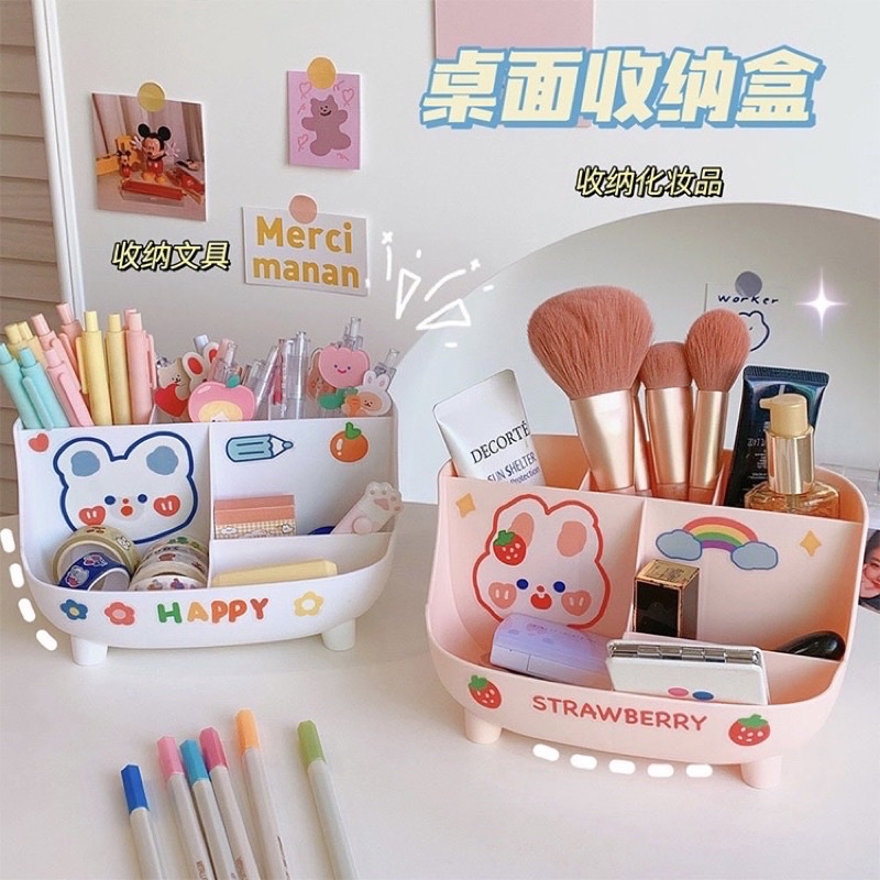multifunction cute desk organizer tempat penyimpanan atas meja kawai organizer imut