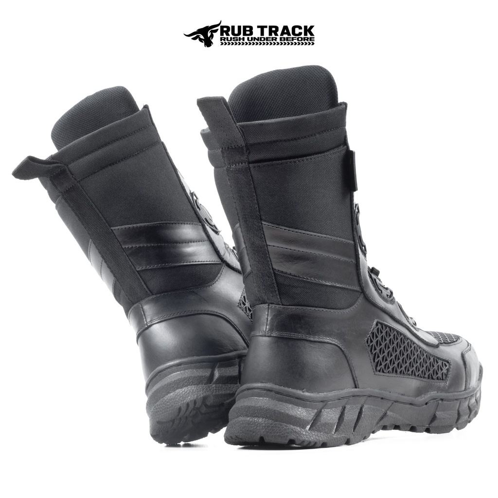 RUBTRACK - Sepatu pdl Ninja Boa Libra Bahan Kulit Asli Premium Model Tawon Ninja Boa Tali Putar Lacing Sistem Fitgo Impor Pdl Tni Polri Resleting Ziper Kombinasi Crordura Top Tactical Shoes