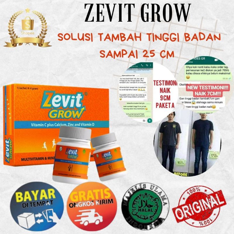 [COD] [TERLARIS] ZEVIT GROW | ZEVIT GROW ORIGINAL | SUSU ZEVIT GROW | PENINGGI BADAN | SUSU PENINGGI