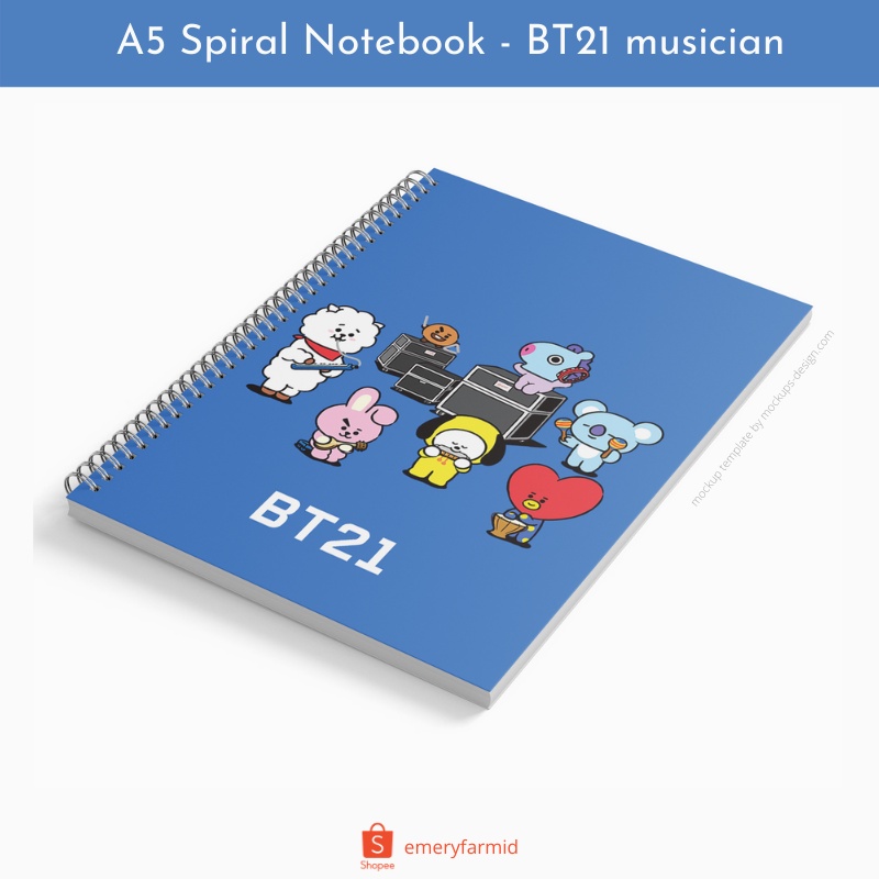 [PO] Notebook A5 BT21 Musician