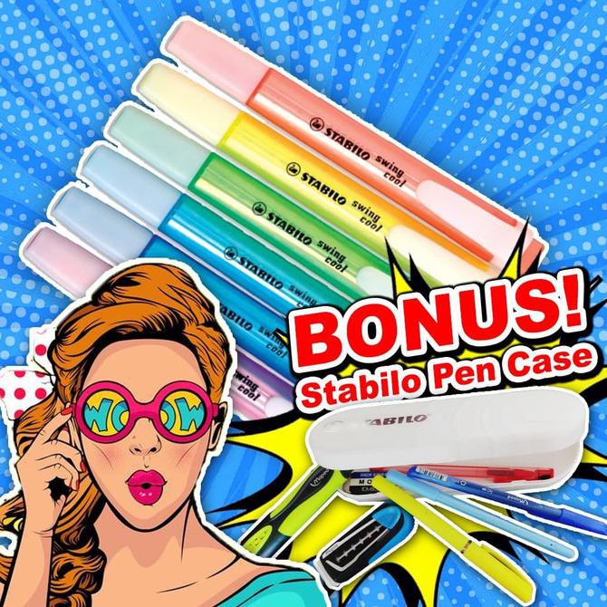 

Favorit] Swing Cool Stabilo 6 Pcs Bonus Stabilo Pen Case