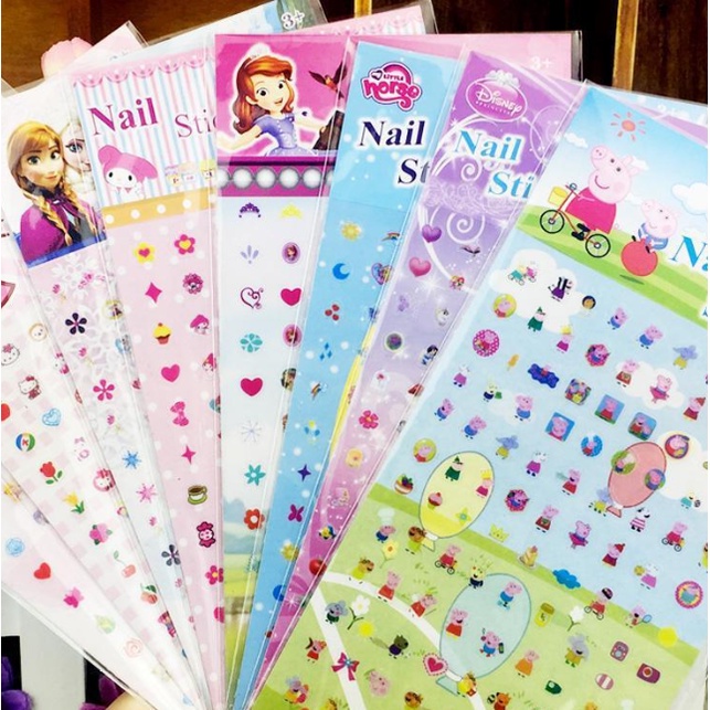 J3 - Nail sticker art Stiker kuku karakter kartun lucu