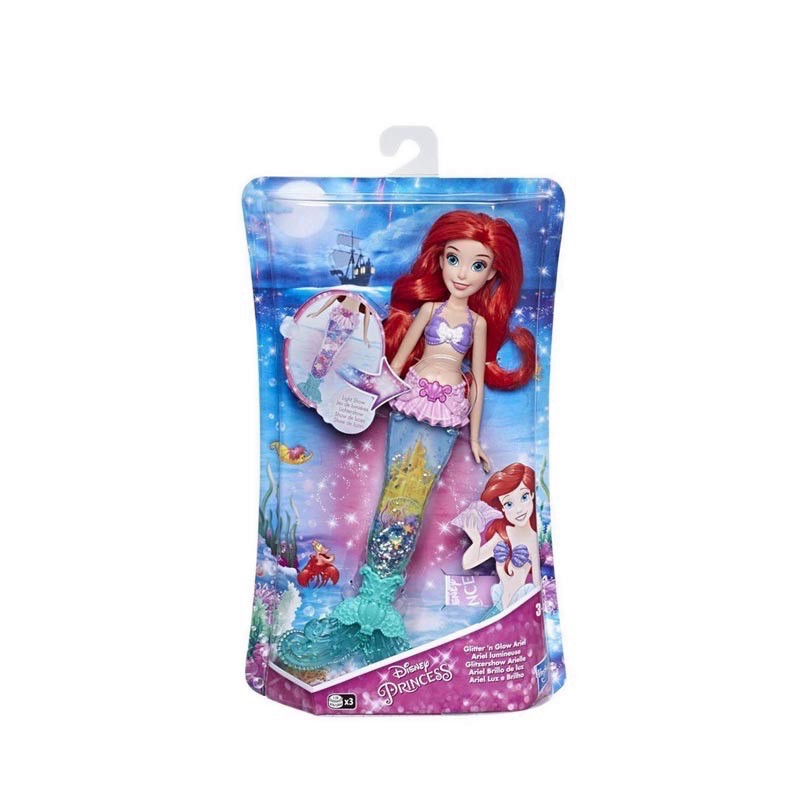 Boneka Ariel mermaid princess light