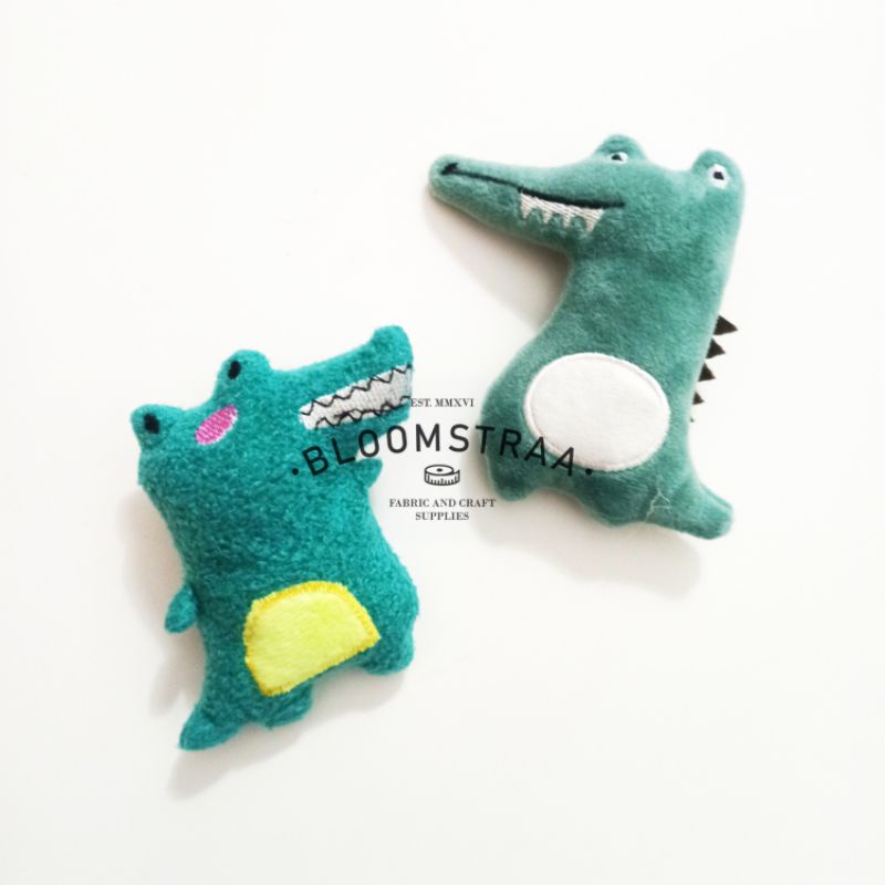 Aplikasi Bros Buaya Boneka Aligator Doll Bros Crocodile Brooch Dino