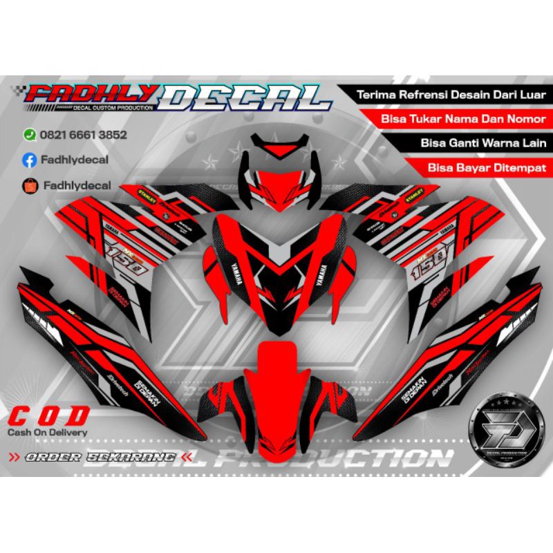 Decal MX king Merah Hitam