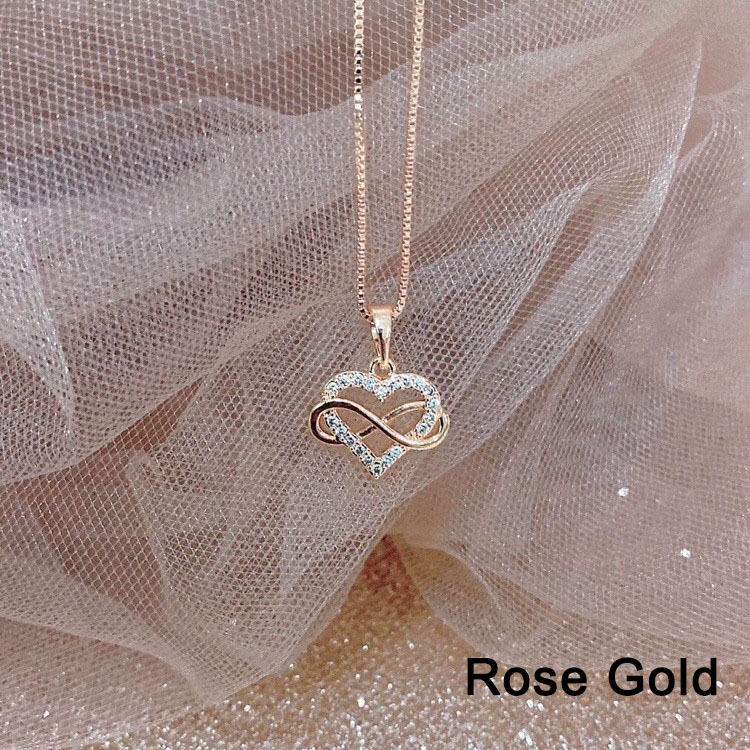 10k Rose Gold Plated Pendant Necklace Planet Moon Love Necklace