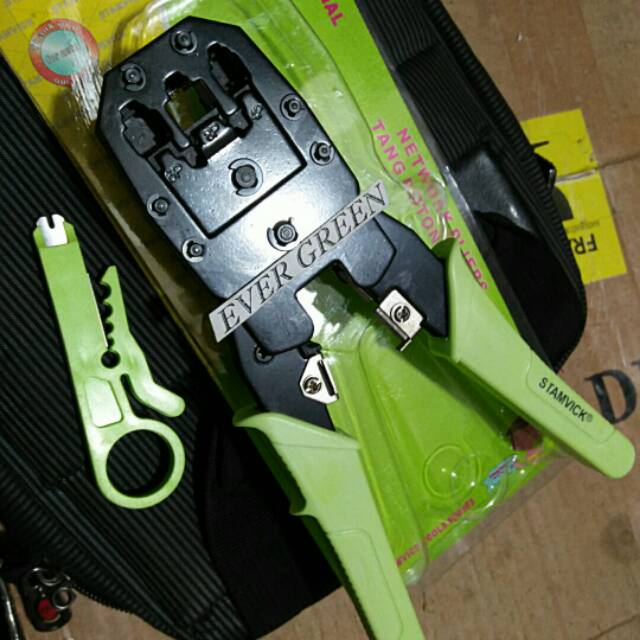 Crimping Tool Tang Kupas Kabel Potong Kabel Tang Press Kabel Jaringan Internet Conector RJ 45 11 AMP