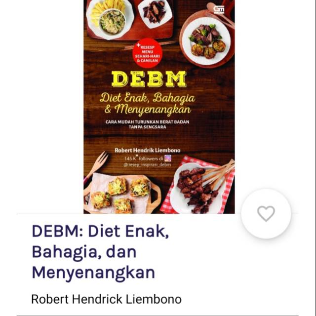 

BUKU DEBM DIET ENAK BAHAGIA DAN MENYENANGKAN