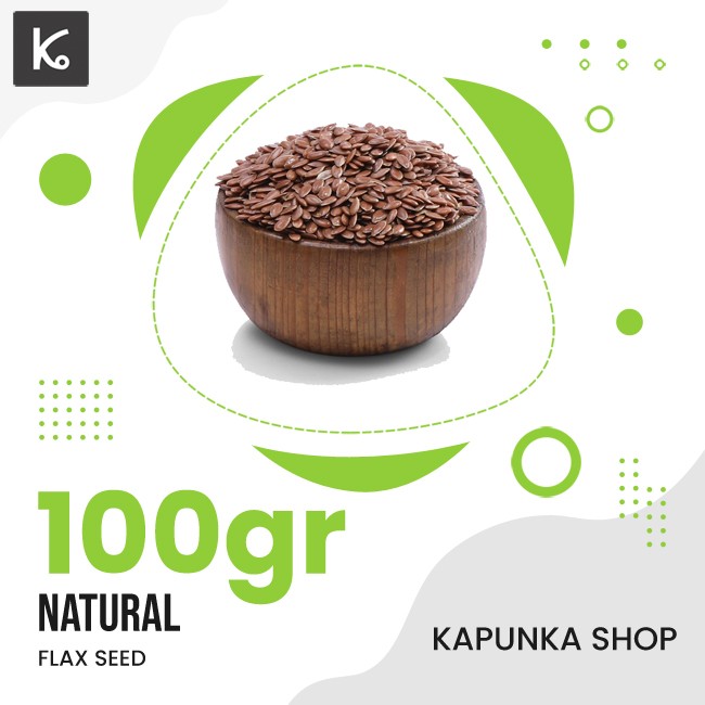 

natural brown flaxseed 100gr / biji rami