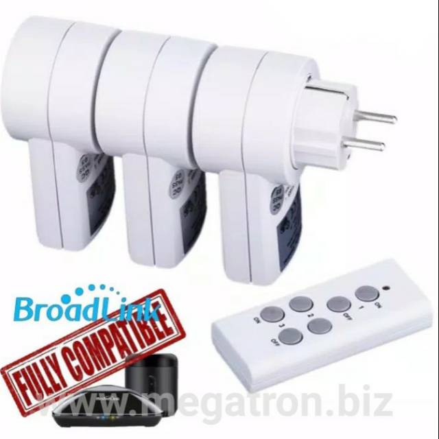 Wireless Remote Socket On/Off 3 in 1 - Saklar On/off pakai remote - jarak 20m