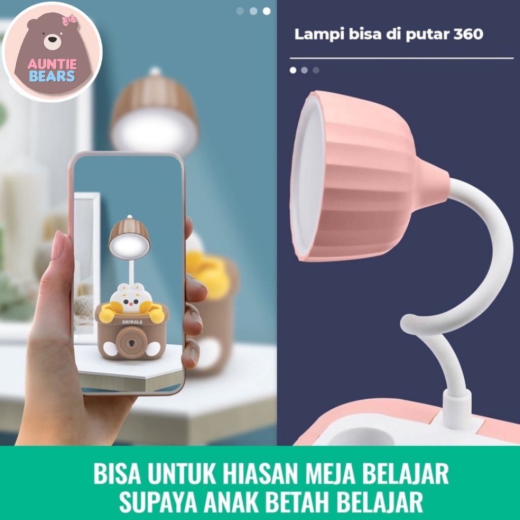 Lampu Meja Belajar Anak Portable Lampu Hiasan Lampu LED Lampu Baca/Lampu Tidur Karakter