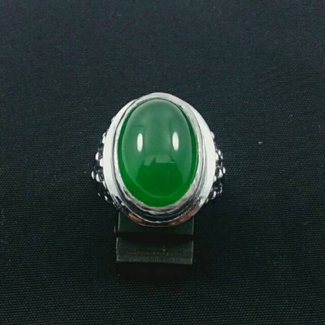 CINCIN BATU AKIK GREEN CHALSEDONY TRENDY IJONYA ASIK