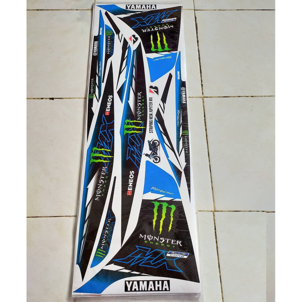 STRIPING STIKER MX 135 VARIASI MONSTER ENERGY STICKER MOTOR AKSESORIS