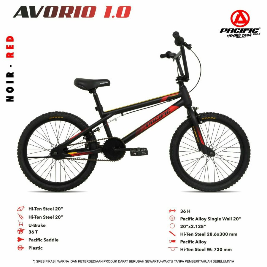 Instan Sepeda Anak Remaja BMX Pacific AVORIO 1.0 20 Inch Garansi SNI-1