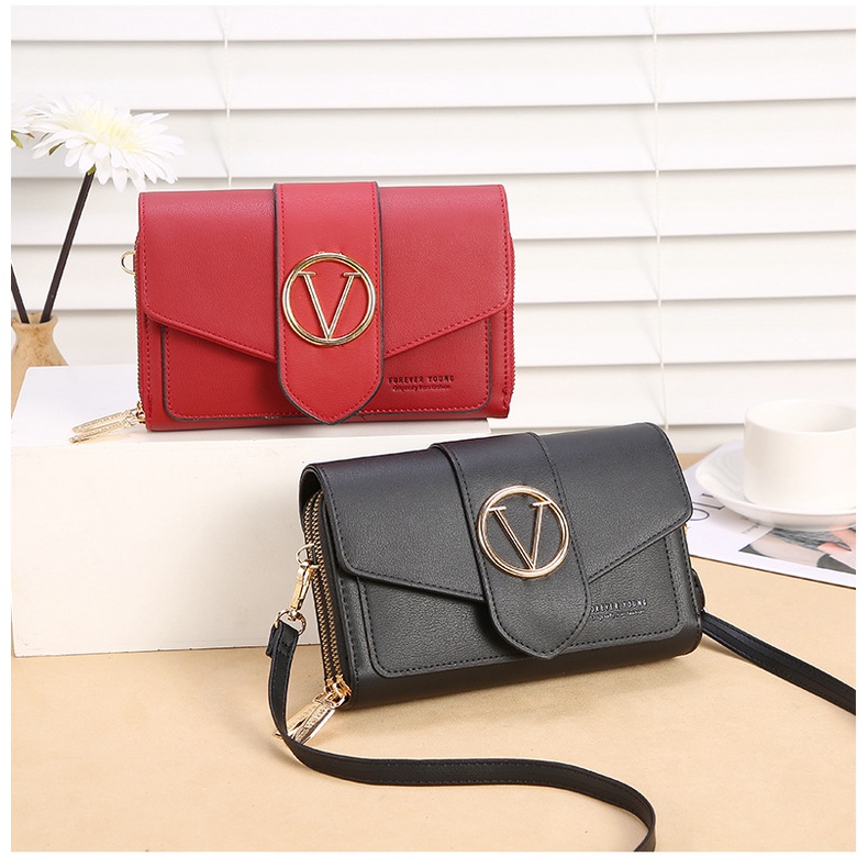 Tas Selempang Wanita Terbaru 4in1 / Dompet Panjang Import Original FOREVER YOUNG 4 IN 1 - 388