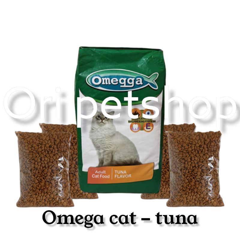 grab/gojek omega tuna cat food repack 8kg - or cat food makanan kucing 8kg