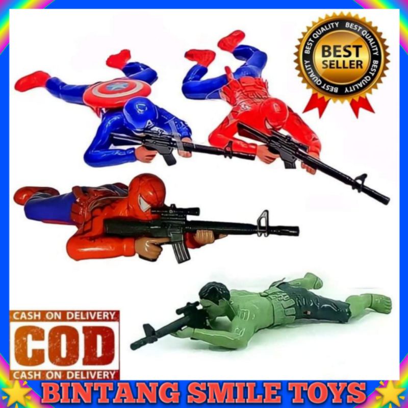 MAINAN TENTARA SUPERHERO MERAYAP/MERANGKAK / MAINAN ANAK TENTARA HERO PROMO TERMURAH COD