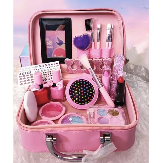 HZ Mainan Make Up Bag Mermaid / Alat Rias Anak Fungsi Real / Children Pretend Play / Glamous Beauty Bag