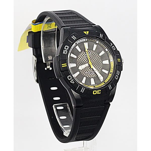 [COD] Jam Tangan Pria Q&Q QnQ QQ Analog Karet Hitam GW36J008Y Original KEREN KOTAK KADO TERBARU