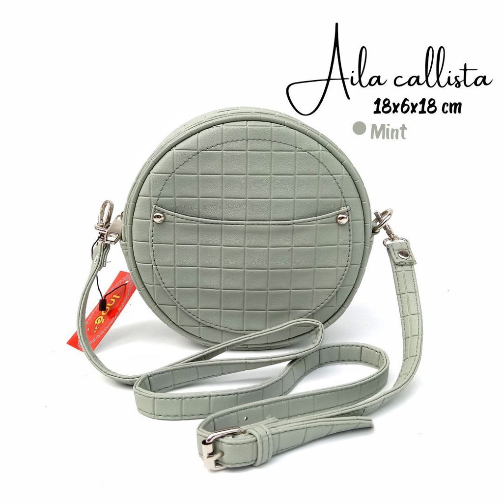 AILA CALLISTA By Inoe Tas selempang slempang slingbag bahu wanita cewek tas bulat kekinian fashion