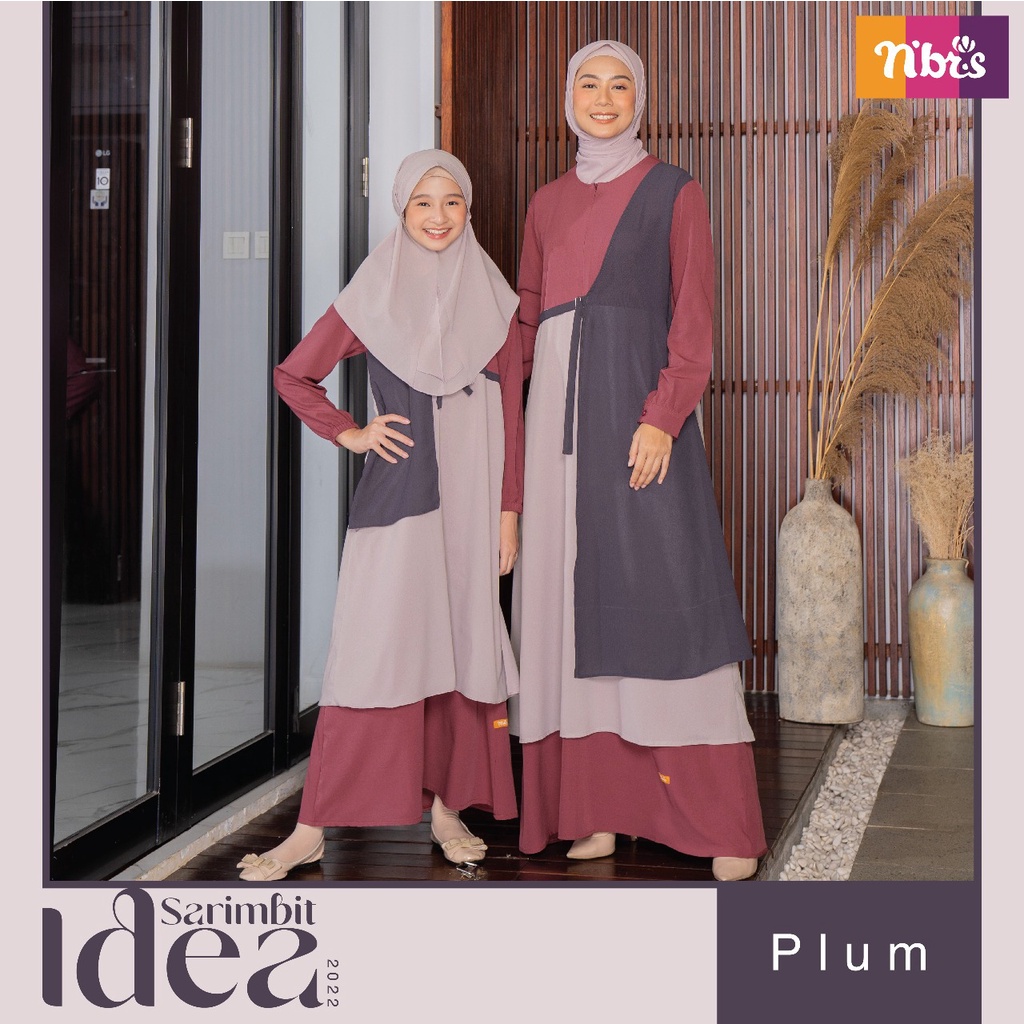 Nibras Sarimbit Idea Plum Baju Couple Keluarga Sarimbit Lebaran Kompak Seragam Pengajian