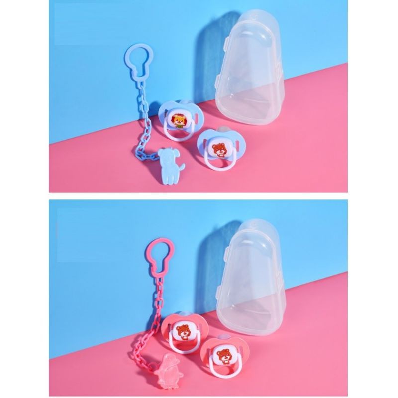 4in1 Set Empeng Dot Free Box Nipple Gepeng dan Round Murah