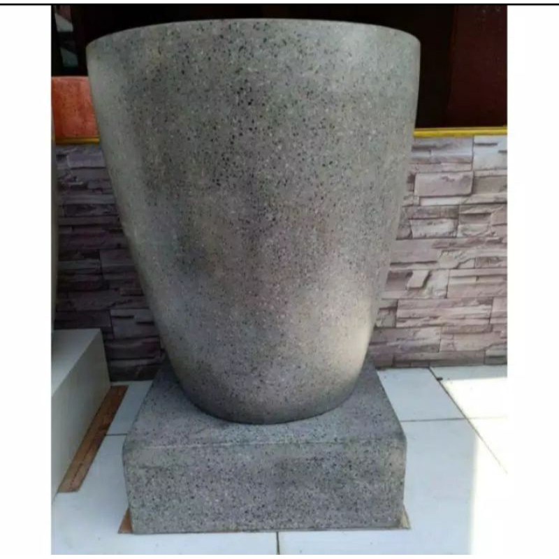 Bak Mandi Minimalis Terrazzo Cat Abu abu Bintik Tinggi 65cm, FREE ONGKIR BEKASI KOTA