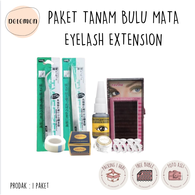 PAKET TANAM BULU MATA EYELASH EXTENSION DAN BONGKAR REMOVE BULU MATA / PAKET EYELASH EXTENSION
