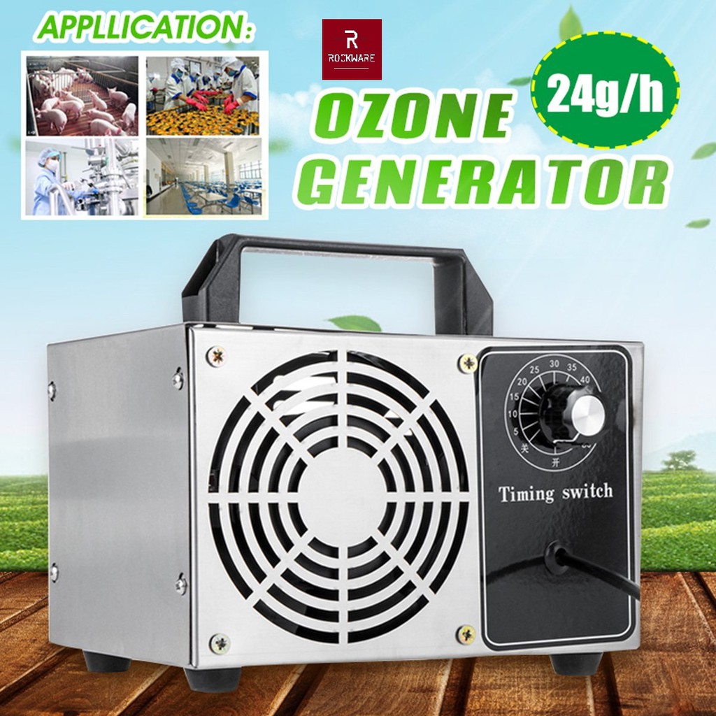 AKN88 - ROCKWARE Ozone Generator 24G Air Filter Purifier Portable Machine