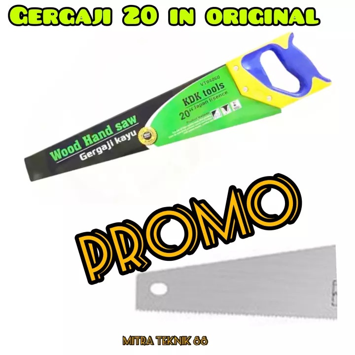 GERGAJI KAYU GERGAJI TUKANG Gergaji Kayu Gagang Karet 20&quot; GERGAJI POTONG GERGAJI BELAH GERGAJI TRIPLEK KAYU DAHAN POHON 20&quot; INCH