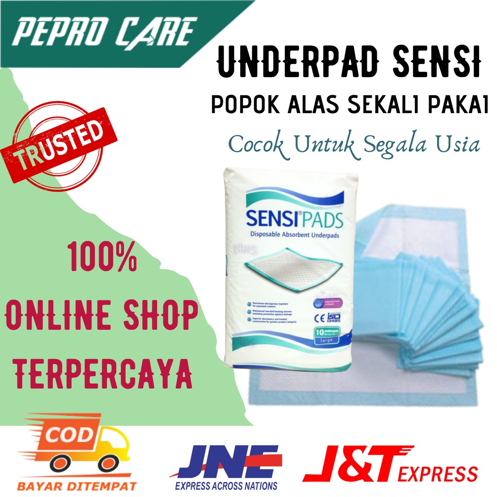 PERLAK DEWASA SENSI UNDERPAD OMPOL SENSI UNDER PADS PAD MEDIS MURAH ANTI AIR SEKALI PAKAI PPF 70