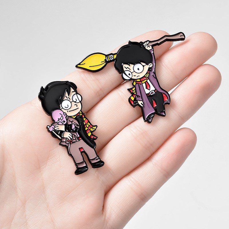 Bros Pin Enamel Desain Kartun Harry Potter Untuk Hadiah