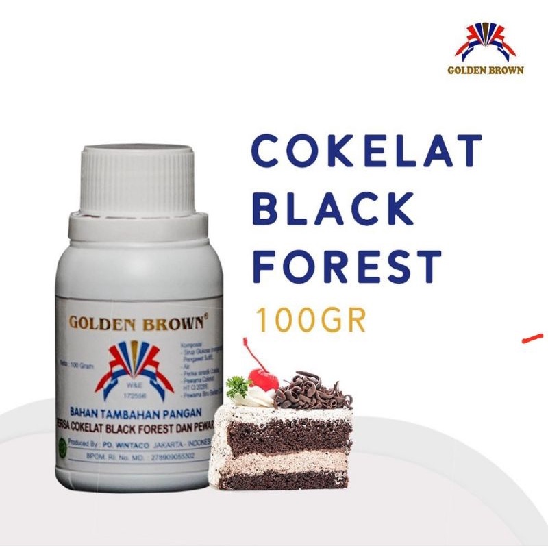 

Pasta Black Forest Blackforest 100 gr Golden Brown GB Goldenbrown Coklat Cokelat Blackforest Perisa dan pewarna 100 gram bahan kue Makassar COD