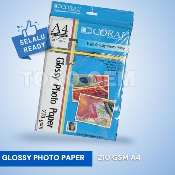 

♞ Kertas Photo Coral Glossy A4-210 Gr ♚